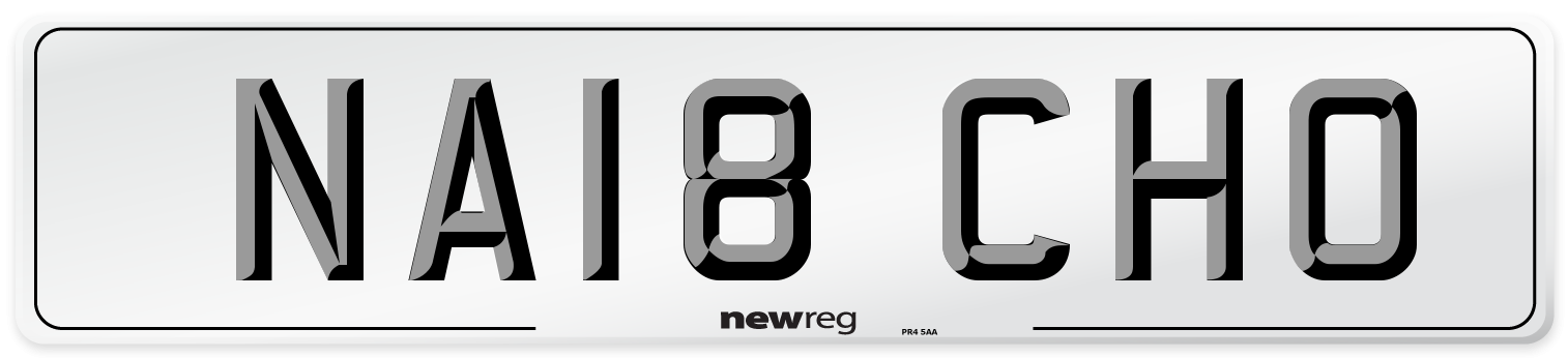 NA18 CHO Number Plate from New Reg